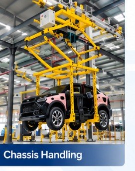 EMS conveyor chassis handling