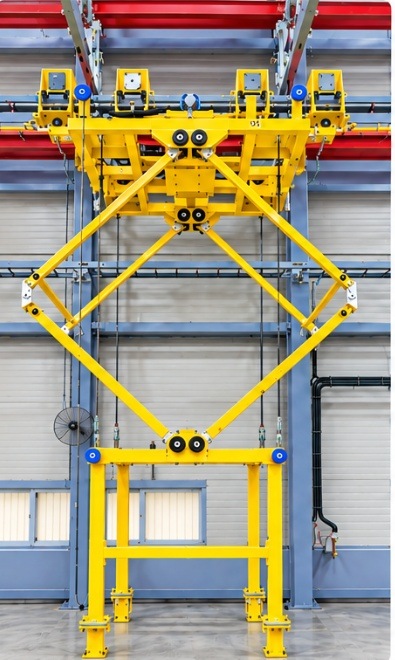 EMS conveyor hanger mechanism