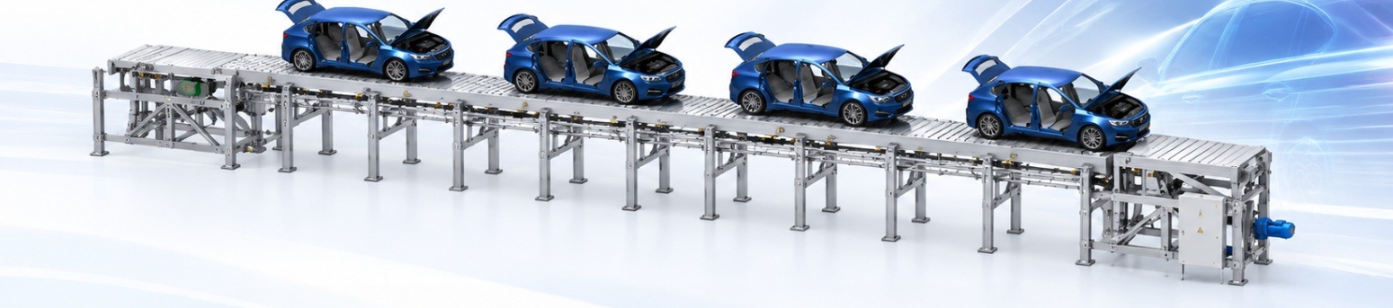 Slat conveyor 3D render